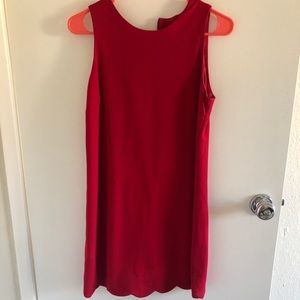 AQUA Red shift dress